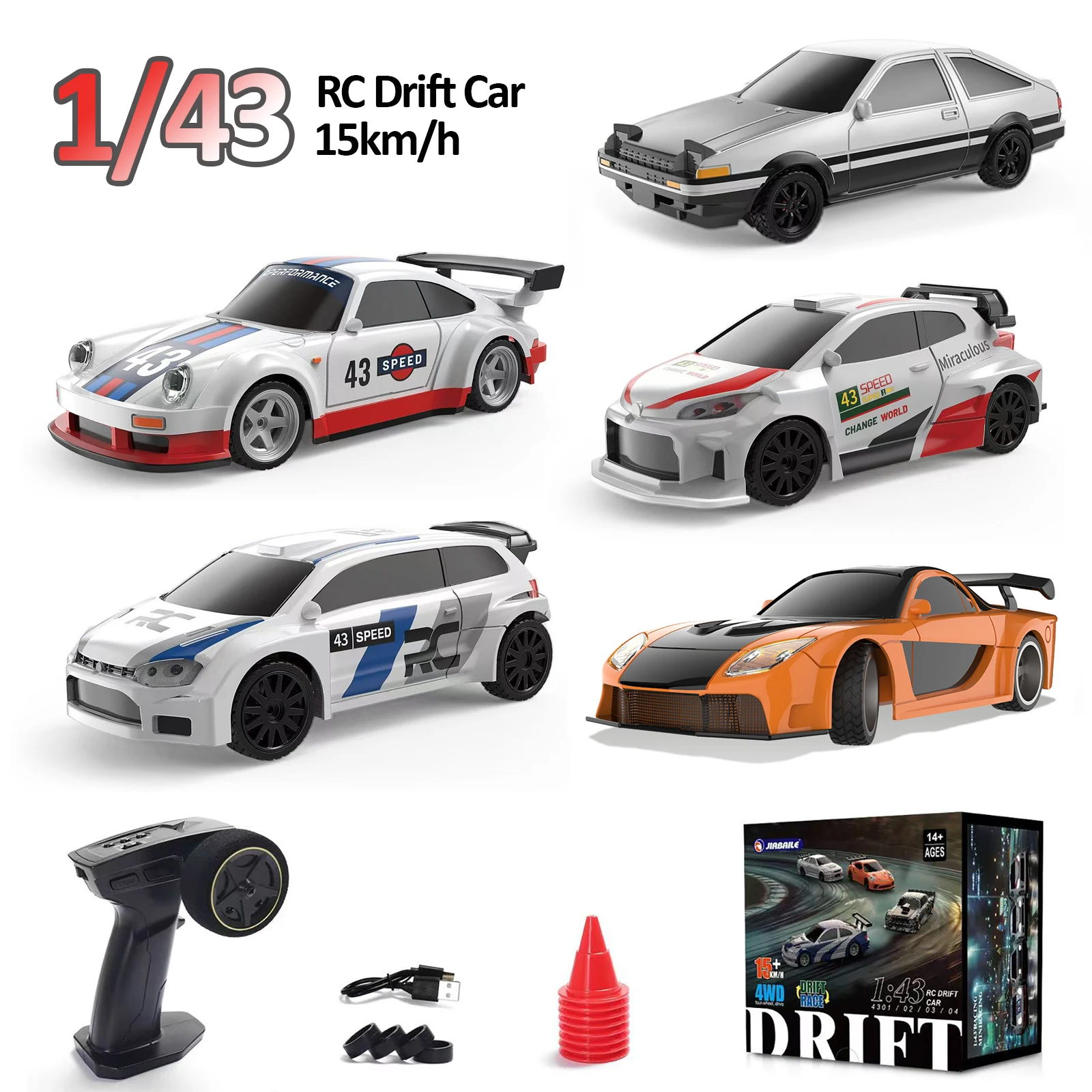 Новый 1/43 RC Drift Car 2,4G Мини-гоночный автомобиль с дистанционным управлением 15 км/ч 4WD Внедорожный высокоскоростной моторный автомобиль Модель игрушки для детей
Новый 1/43 RC Drift Car 2,4G Мини-гоночный автомобиль с дистанционным управлением 15 км/ч 4WD Внедорожный высокоскоростной моторный автомобиль Модель игрушки для детей