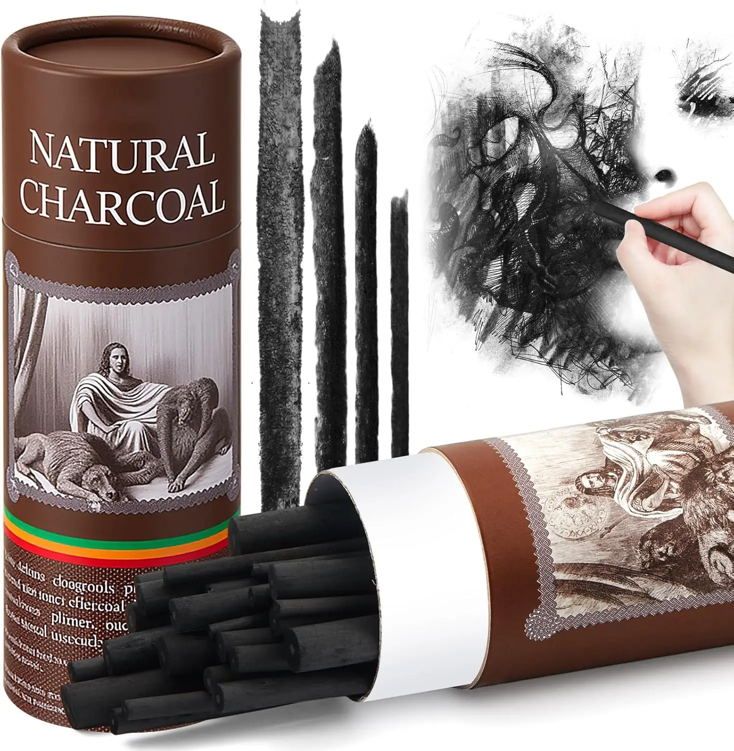 24 Pcs Willow Charcoal Sticks for Sketching, Drawing, Shading - Smooth, Durable, Perfect for Artists & Beginners
24 Pcs Willow Charcoal Sticks for Sketching, Drawing, Shading - Smooth, Durable, Perfect for Artists & Beginners