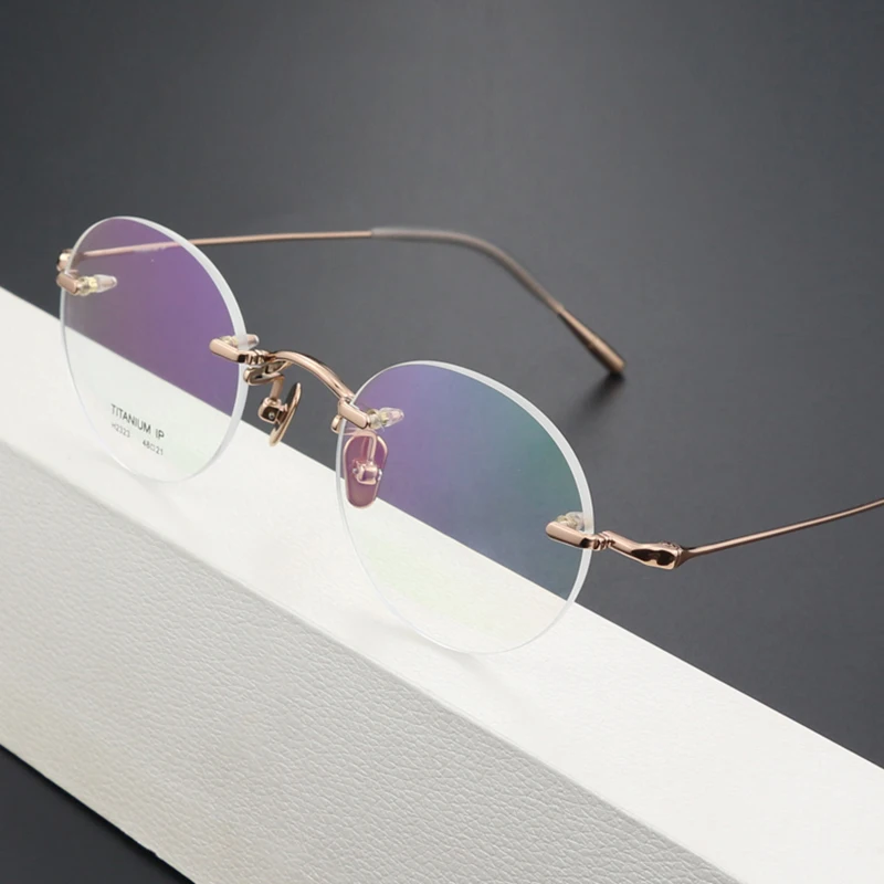 Frameless Men Frame Round Eyeglasses Rimless Titanium Women Spectacles Eyewear Prescription Myopia Glasses Eyewear
Frameless Men Frame Round Eyeglasses Rimless Titanium Women Spectacles Eyewear Prescription Myopia Glasses Eyewear