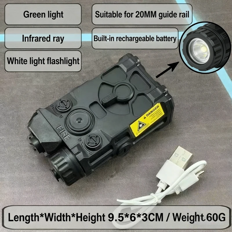 2026 1/2/3pcs Multi-Function Green Flashlight, 20mm Rail Mount with Battery Box
2026 1/2/3pcs Multi-Function Green Flashlight, 20mm Rail Mount with Battery Box