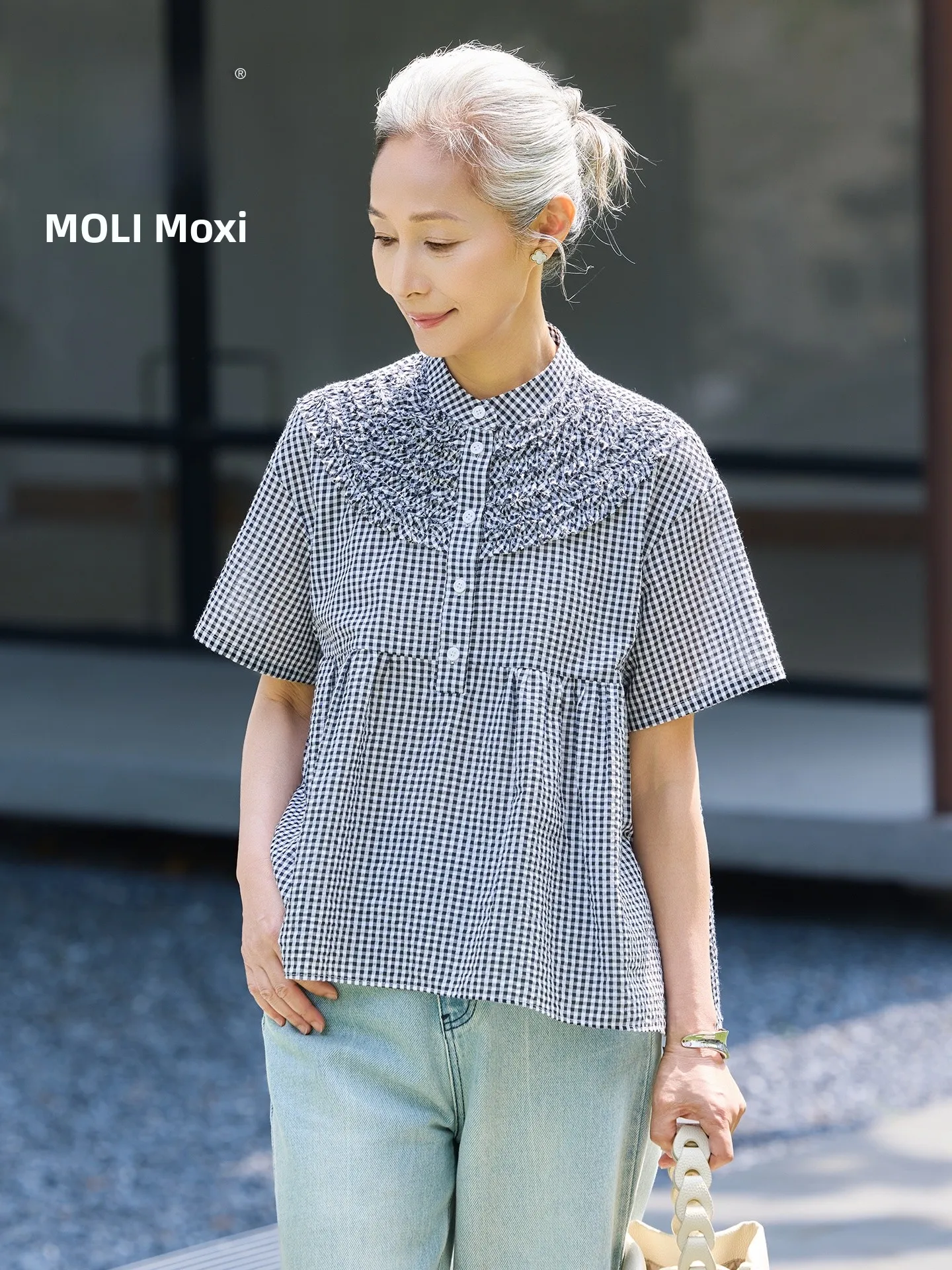 Muzhi Mom Summer Clothes Anti-Aging Short Sleeve Collar T-Shirt Leisure Shirt for Middle-Aged Women Breathable Lightweight Po...
Muzhi Mom Summer Clothes Anti-Aging Short Sleeve Collar T-Shirt Leisure Shirt for Middle-Aged Women Breathable Lightweight Po...