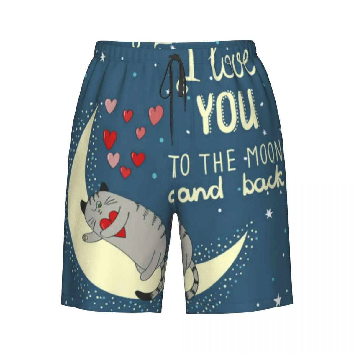 Sleepy Cat Holding Hearts Over The Moon At Night Sky Beach Board Shorts Swimming Swimsuits Surfing Shorts Swimwear Shorts
Sleepy Cat Holding Hearts Over The Moon At Night Sky Beach Board Shorts Swimming Swimsuits Surfing Shorts Swimwear Shorts