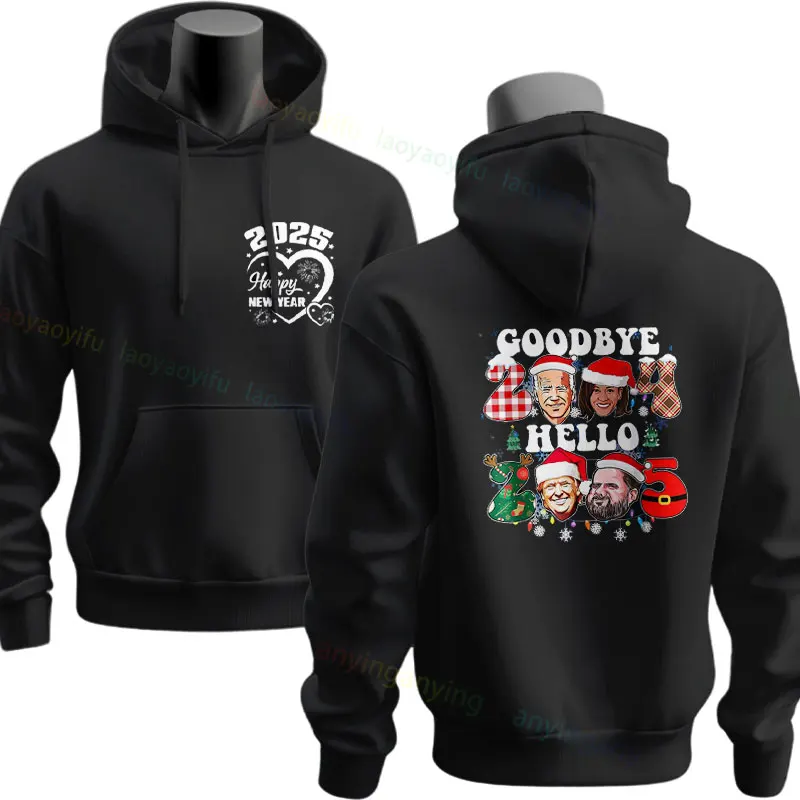 Funny Goodbye 2024 Hello 2025" Men's Graphic Design Hoodie Long Sleeve Sweatshirts Sportswear for Fall & Winter
Funny Goodbye 2024 Hello 2025" Men's Graphic Design Hoodie Long Sleeve Sweatshirts Sportswear for Fall & Winter