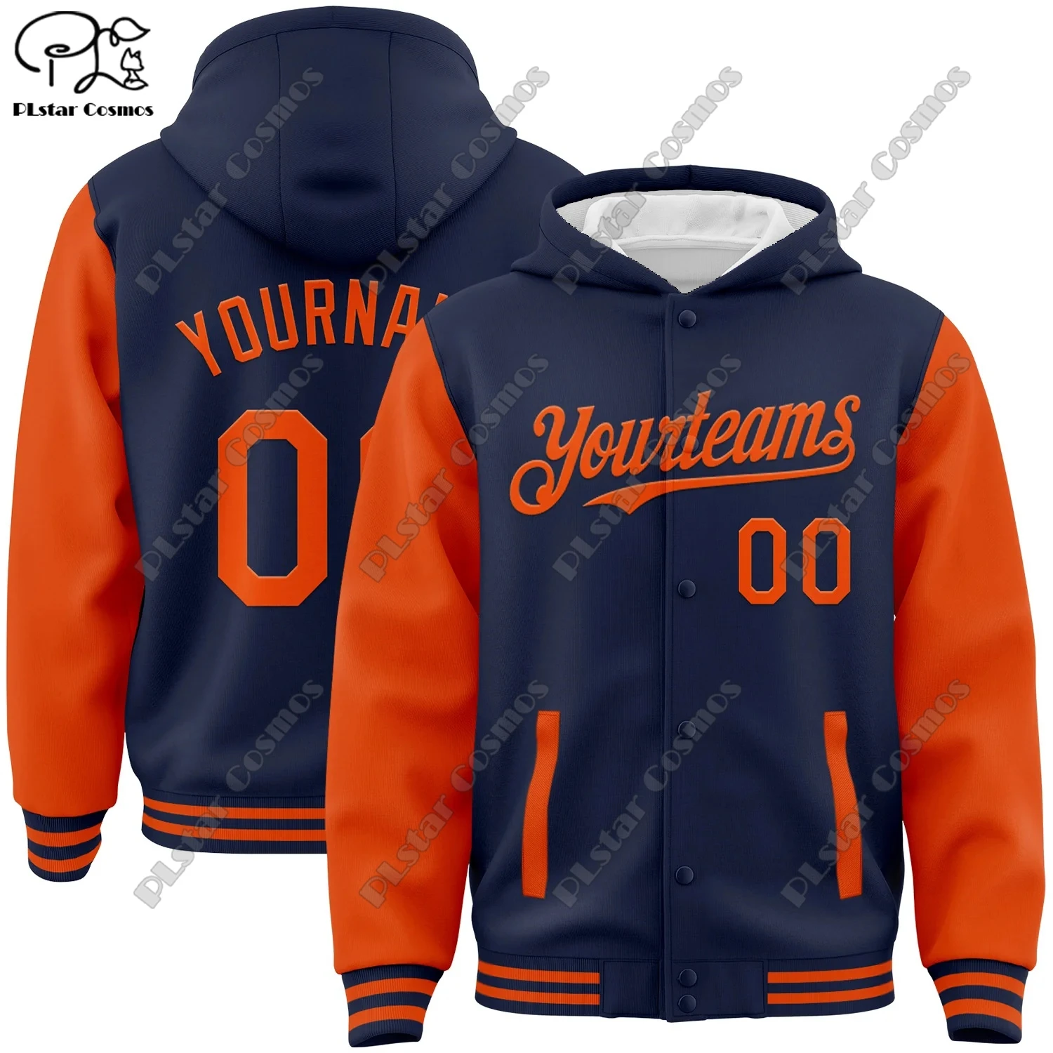 Brand new 3D printed custom team name name number blue genuine full snap jacket hoodie unisex winter new arrival -7
Brand new 3D printed custom team name name number blue genuine full snap jacket hoodie unisex winter new arrival -7
