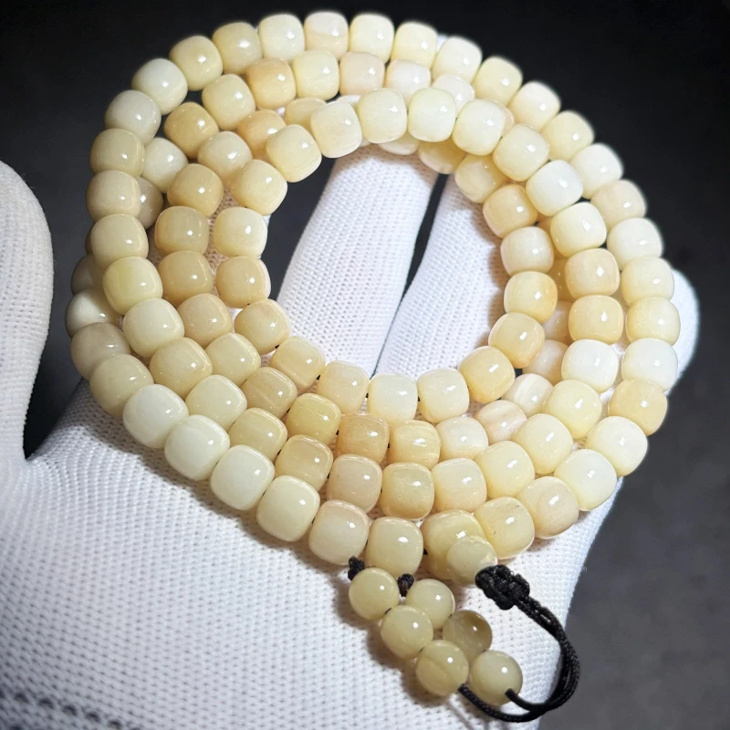 Natural color camel barrel 108-bead Buddhist , chicken fat yellow bone beads bracelet, long string of Buddhis
Natural color camel barrel 108-bead Buddhist , chicken fat yellow bone beads bracelet, long string of Buddhis