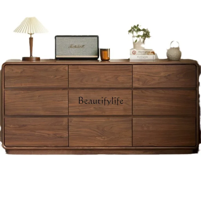 Solid wood nine-chest cabinet, black walnut bedroom, bedside cabinet, modern simplicity
Solid wood nine-chest cabinet, black walnut bedroom, bedside cabinet, modern simplicity