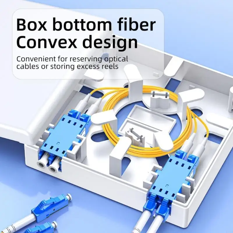 Double Port Compatible Fiber Opt Panel Box 86 Type Wall Mount Fiber Protections Easy Management for Networking F19E
Double Port Compatible Fiber Opt Panel Box 86 Type Wall Mount Fiber Protections Easy Management for Networking F19E