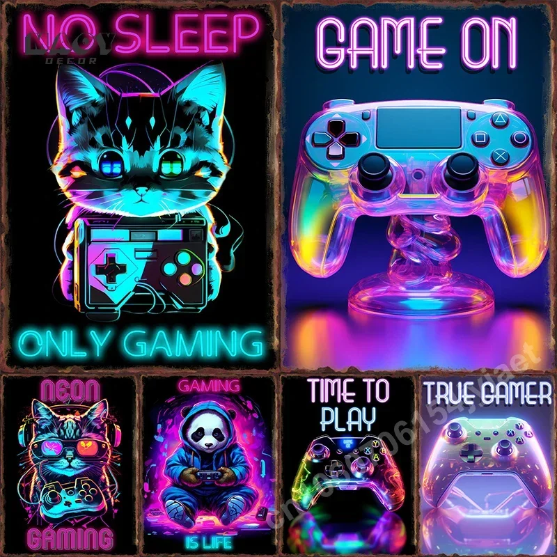 Neon Game Animal Metal Tin Signs No Sleep Only Game Sign Poster Sign E-Sport Iron Sheet Painting Internet Bar Wall Decor Plaque
Neon Game Animal Metal Tin Signs No Sleep Only Game Sign Poster Sign E-Sport Iron Sheet Painting Internet Bar Wall Decor Plaque