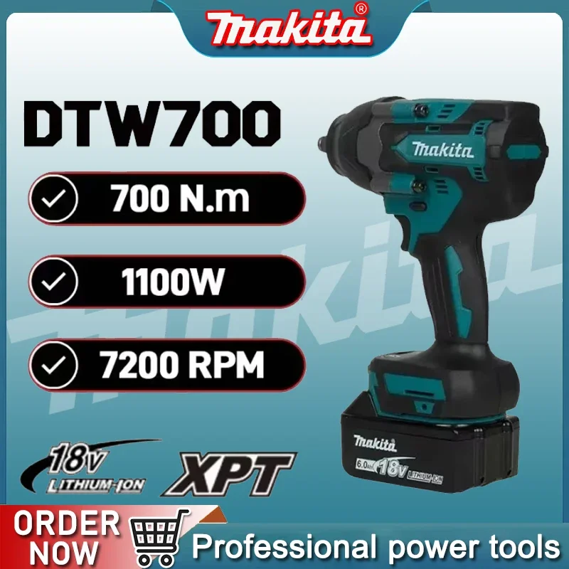 Makita Electric Wrench DTW700 Brushless Multi functional Rechargeable 18V Lithium Battery Auto Repair High Torque Impact Wrench
Makita Electric Wrench DTW700 Brushless Multi functional Rechargeable 18V Lithium Battery Auto Repair High Torque Impact Wrench