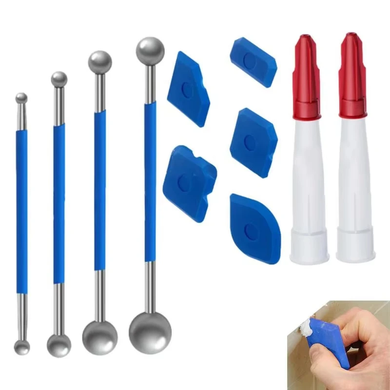 Joints Glass Glue Corner Kit Silicone Caulking Removal Scraper Double Headed Stainless Steel Press Ball Tile Gap Repair Stick
Joints Glass Glue Corner Kit Silicone Caulking Removal Scraper Double Headed Stainless Steel Press Ball Tile Gap Repair Stick