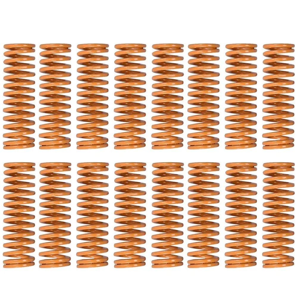 16Pcs Die Springs Compression Light Load Yellow Stiff Springs for 3D Printer Heated Bed Leveling Mold Machinery Accessories
16Pcs Die Springs Compression Light Load Yellow Stiff Springs for 3D Printer Heated Bed Leveling Mold Machinery Accessories