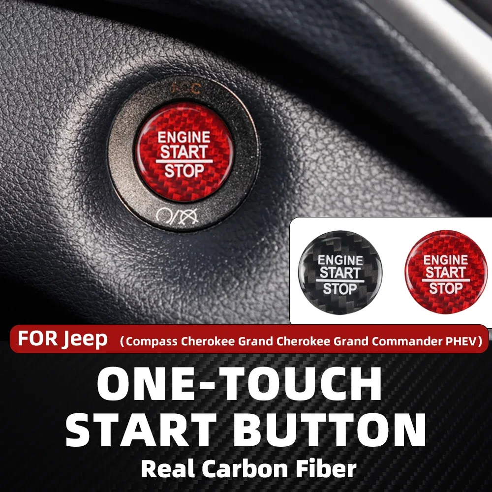 Car Interior Starter Button Sticker For Jeep Compass Cherokee Grand Cherokee Commander PHEV Real Carbon fiber Auto Accessories
Car Interior Starter Button Sticker For Jeep Compass Cherokee Grand Cherokee Commander PHEV Real Carbon fiber Auto Accessories