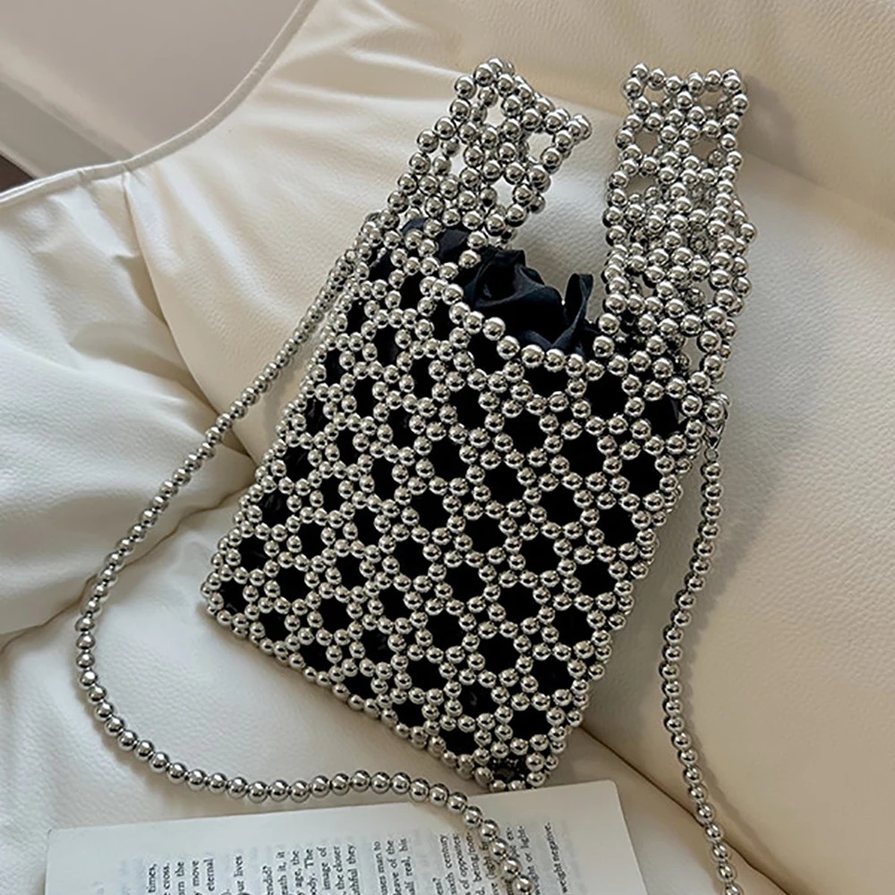 Fairy Style Beaded Handbags Mini Solid Color Pearls Elegant Crossbody Bag Fashion Design Banquet Party All-Match Phone Bags
Fairy Style Beaded Handbags Mini Solid Color Pearls Elegant Crossbody Bag Fashion Design Banquet Party All-Match Phone Bags