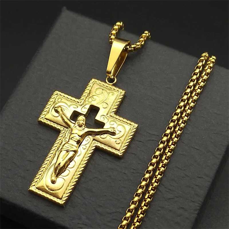 Hip Hop Christianity Cross Stainless Steel Pendants Necklaces Silver Gold Color Chain Necklaces for Men/Women Jewelry ZZZ613
Hip Hop Christianity Cross Stainless Steel Pendants Necklaces Silver Gold Color Chain Necklaces for Men/Women Jewelry ZZZ613