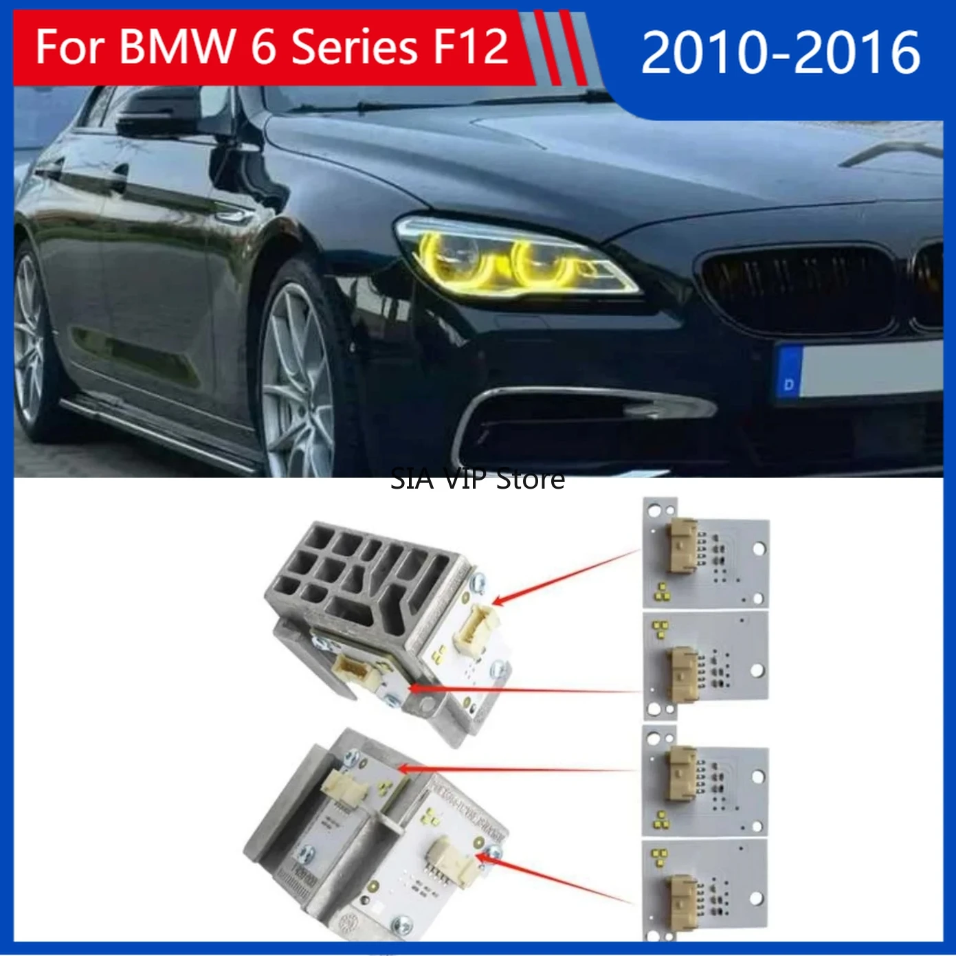 For BMW 6 Series F12 2010-2016 yellow Light Angel Eye chip Car Front Headlight Ballast Light Source 63117394901 63117394902
For BMW 6 Series F12 2010-2016 yellow Light Angel Eye chip Car Front Headlight Ballast Light Source 63117394901 63117394902