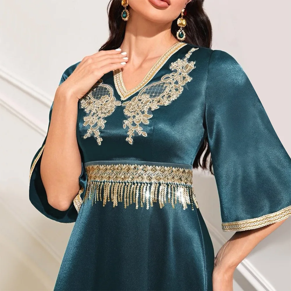 Party Muslim Abaya for Fashion Elegant Women Evening Sequin Tassel Maxi Dress Turkey Islamic Arab Dubai Kaftan Evening Jalabiya
Party Muslim Abaya for Fashion Elegant Women Evening Sequin Tassel Maxi Dress Turkey Islamic Arab Dubai Kaftan Evening Jalabiya