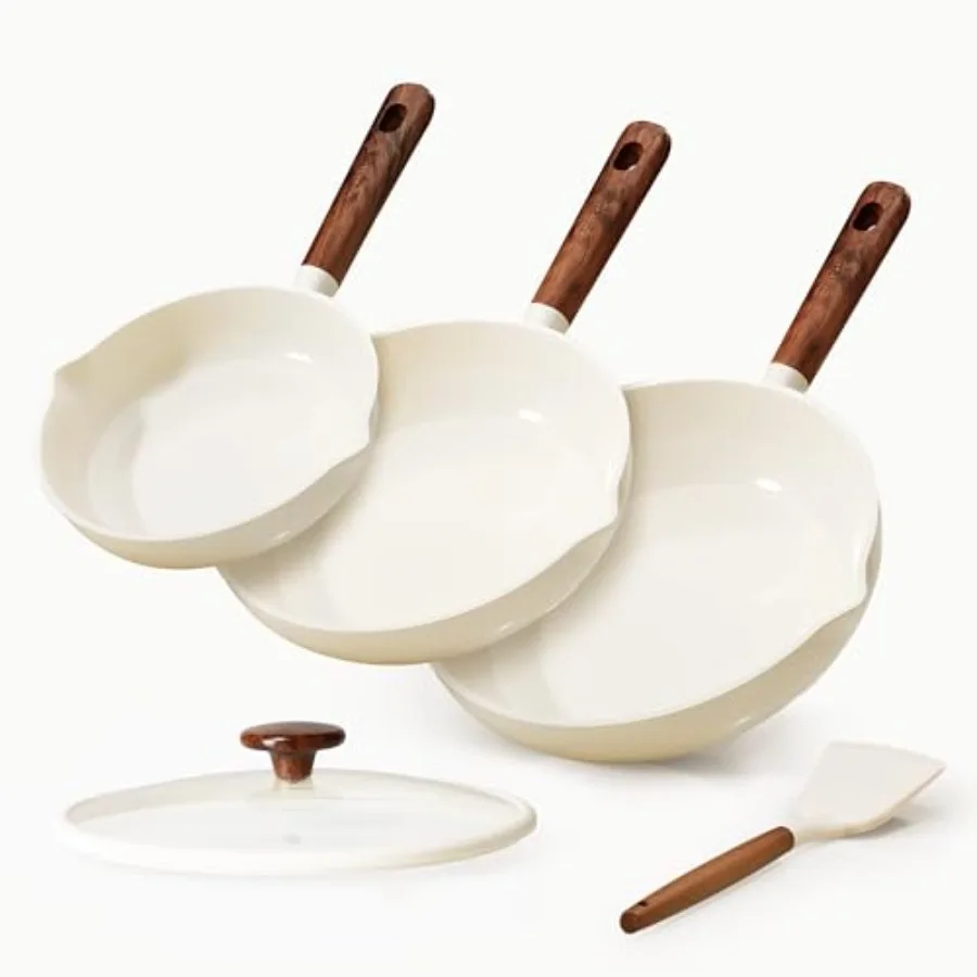 Nonstick Frying Pans Skillets Ceramic Coating Non-Stick Frying Pans Set 5 PCS Non-toxic Healthy and PFOA Free Induction Compati
Nonstick Frying Pans Skillets Ceramic Coating Non-Stick Frying Pans Set 5 PCS Non-toxic Healthy and PFOA Free Induction Compati