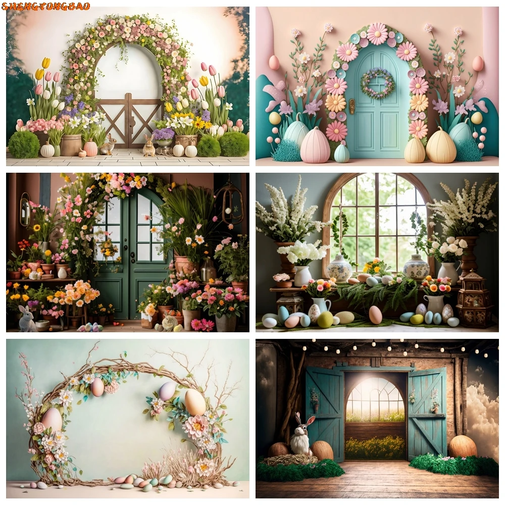 Spring Easter Photography Backdrop Bunny Garden Floral Colorful Eggs Rabbit Flower Easter Baby Birthday Background Photo Studio
Spring Easter Photography Backdrop Bunny Garden Floral Colorful Eggs Rabbit Flower Easter Baby Birthday Background Photo Studio