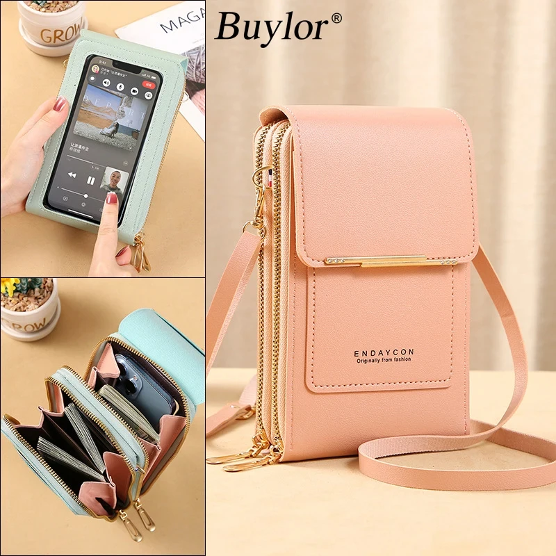 Buylor Women's Handbag Touch Screen Cell Phone Purse Shoulder Bag Female Cheap Small Wallet Soft Leather Crossbody сумка женская
Buylor Women's Handbag Touch Screen Cell Phone Purse Shoulder Bag Female Cheap Small Wallet Soft Leather Crossbody сумка женская