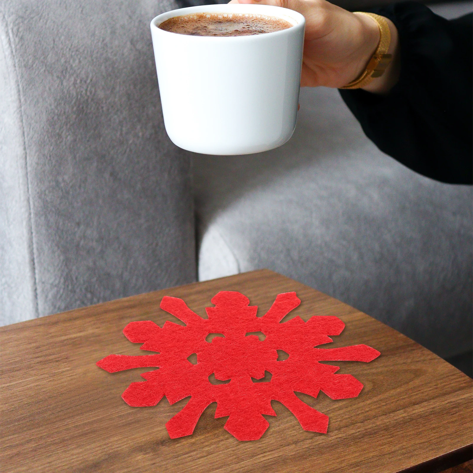 8 Pcs Snow Coaster Snowflake Felt Coasters Christmas Winter Decorations Placemats Coffee Table Pad
8 Pcs Snow Coaster Snowflake Felt Coasters Christmas Winter Decorations Placemats Coffee Table Pad