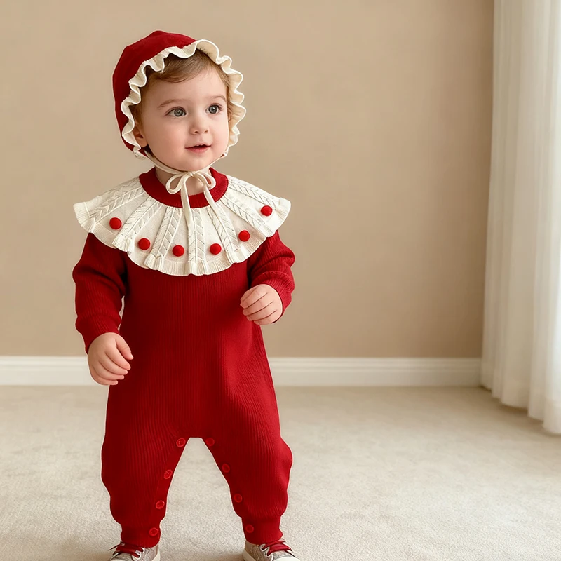 2026 New Spring 0-24M Baby Girl Knitted Clothing Newborn Baby Romper Infant Baby Girls Long Sleeved Splicing Knitted Jumpsuit
2026 New Spring 0-24M Baby Girl Knitted Clothing Newborn Baby Romper Infant Baby Girls Long Sleeved Splicing Knitted Jumpsuit