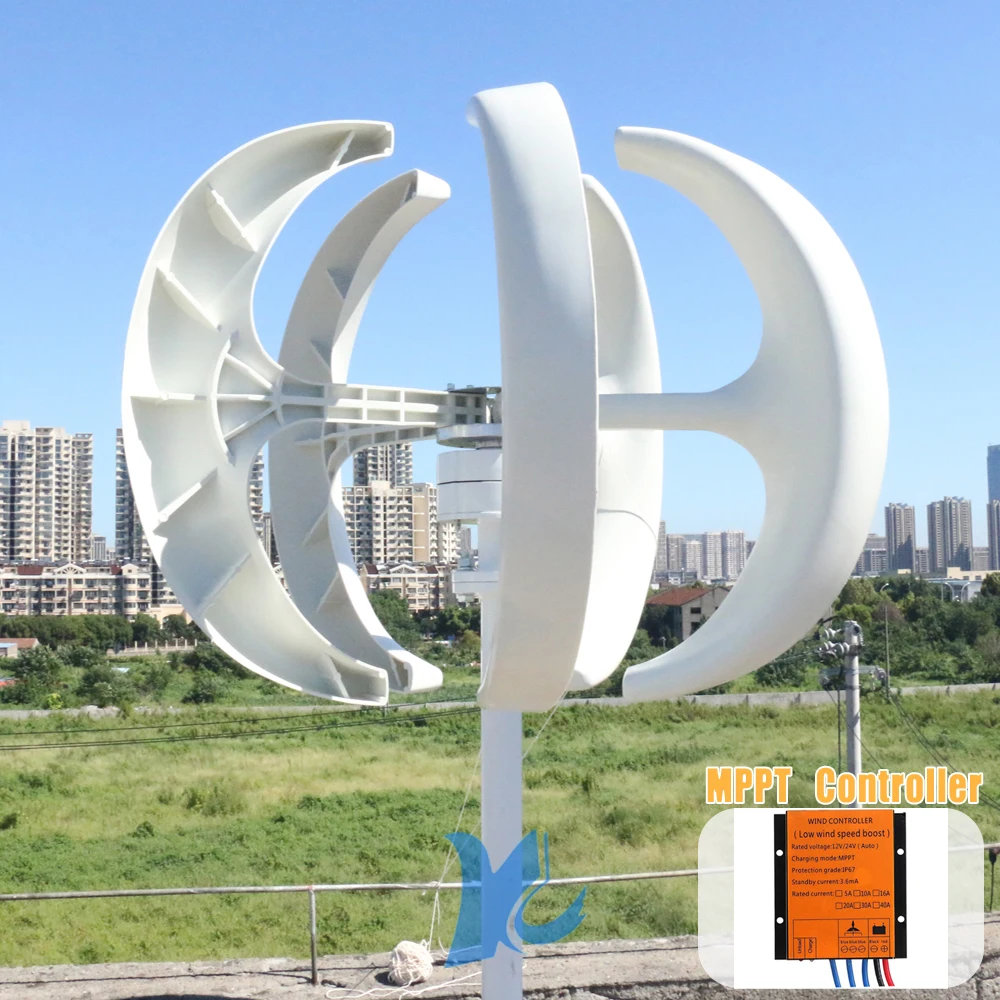3KW 5KW 8KW 10KW Vertical Wind Power Turbine 12V 24V 48V Home Roof Wind Energy Generator 5 Blades Windmill With MPPT Controller
3KW 5KW 8KW 10KW Vertical Wind Power Turbine 12V 24V 48V Home Roof Wind Energy Generator 5 Blades Windmill With MPPT Controller