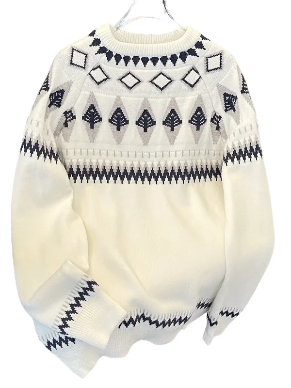 Вязаный свитер для пар, круглый, свободный крой, винтажный, с цветочным принтом, мягкая повседневная одежда, осень-зима, новый топ для мужчин и женщин
Вязаный свитер для пар, круглый, свободный крой, винтажный, с цветочным принтом, мягкая повседневная одежда, осень-зима, новый топ для мужчин и женщин