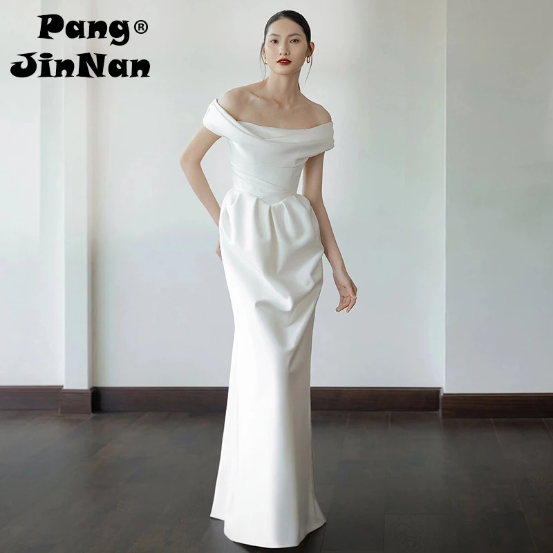 PJN 2025 NEW Premium Wedding Dress for Bride White Satin Off Shoulder Snapshot Dresses Women Formal Long Evening Party Dress
PJN 2025 NEW Premium Wedding Dress for Bride White Satin Off Shoulder Snapshot Dresses Women Formal Long Evening Party Dress