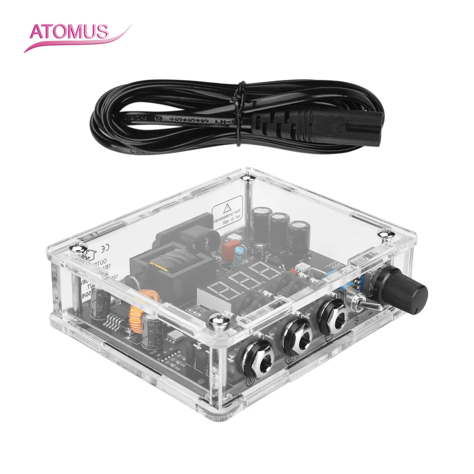 ATOMUS Tattoo Power Supply Voltage Stabilizer Regulator Transformer Colorful LEDs Digital Display For Tattoo Machine
ATOMUS Tattoo Power Supply Voltage Stabilizer Regulator Transformer Colorful LEDs Digital Display For Tattoo Machine