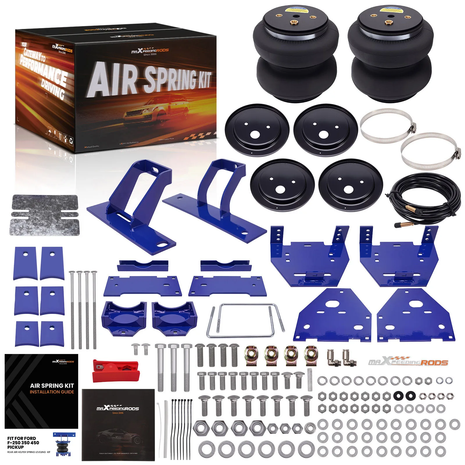 Rear Air Spring Helper Kit 7500 For Ford F250 F350 F450 Super Duty 4WD 2017-19
Rear Air Spring Helper Kit 7500 For Ford F250 F350 F450 Super Duty 4WD 2017-19