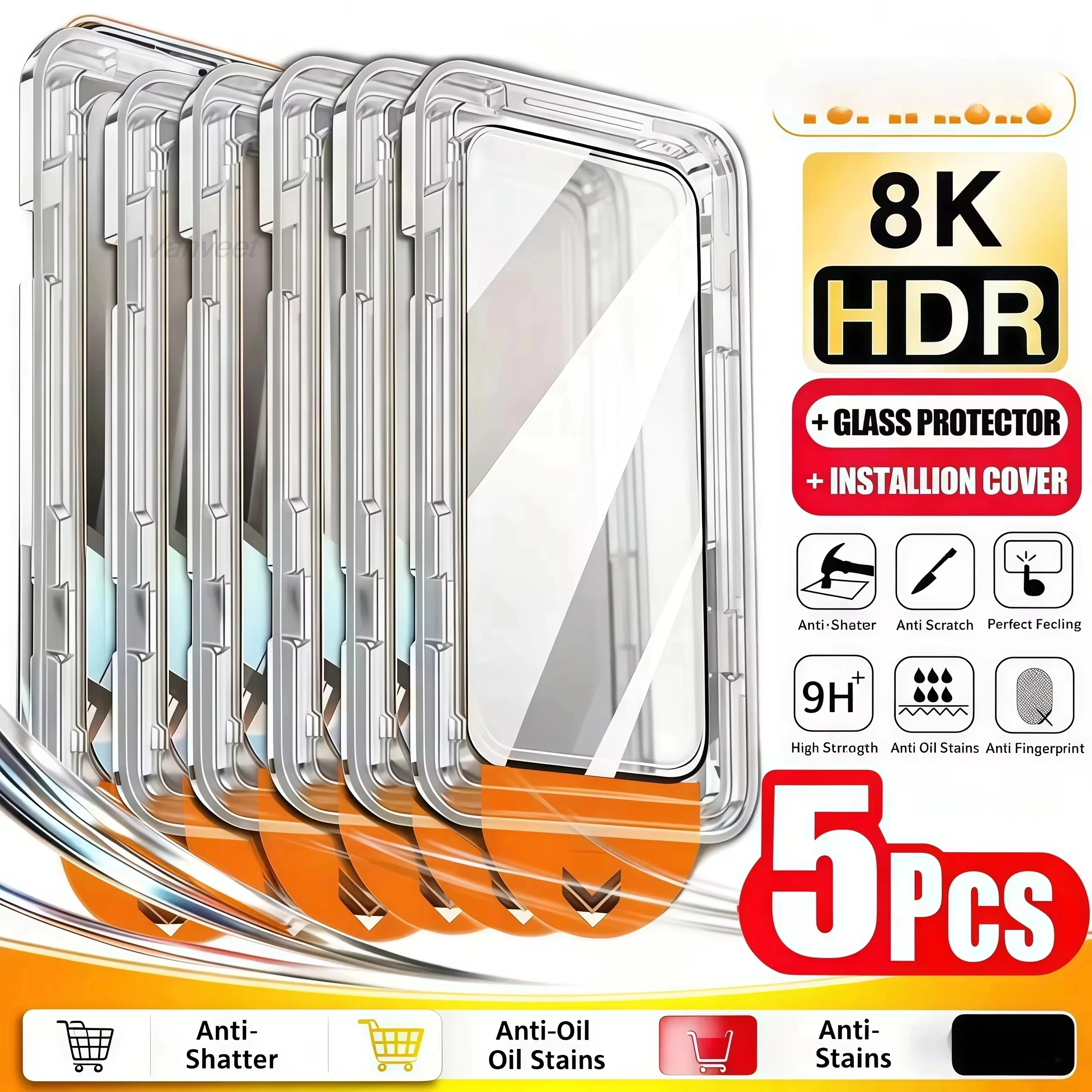 5PCS HD Screen Protector For Samsung A57 5G A56 A55 A54 A53 A37 S26 Ultra S25 FE S24 S23 Plus A36 A35 A34 A52 Tempered Glass
5PCS HD Screen Protector For Samsung A57 5G A56 A55 A54 A53 A37 S26 Ultra S25 FE S24 S23 Plus A36 A35 A34 A52 Tempered Glass