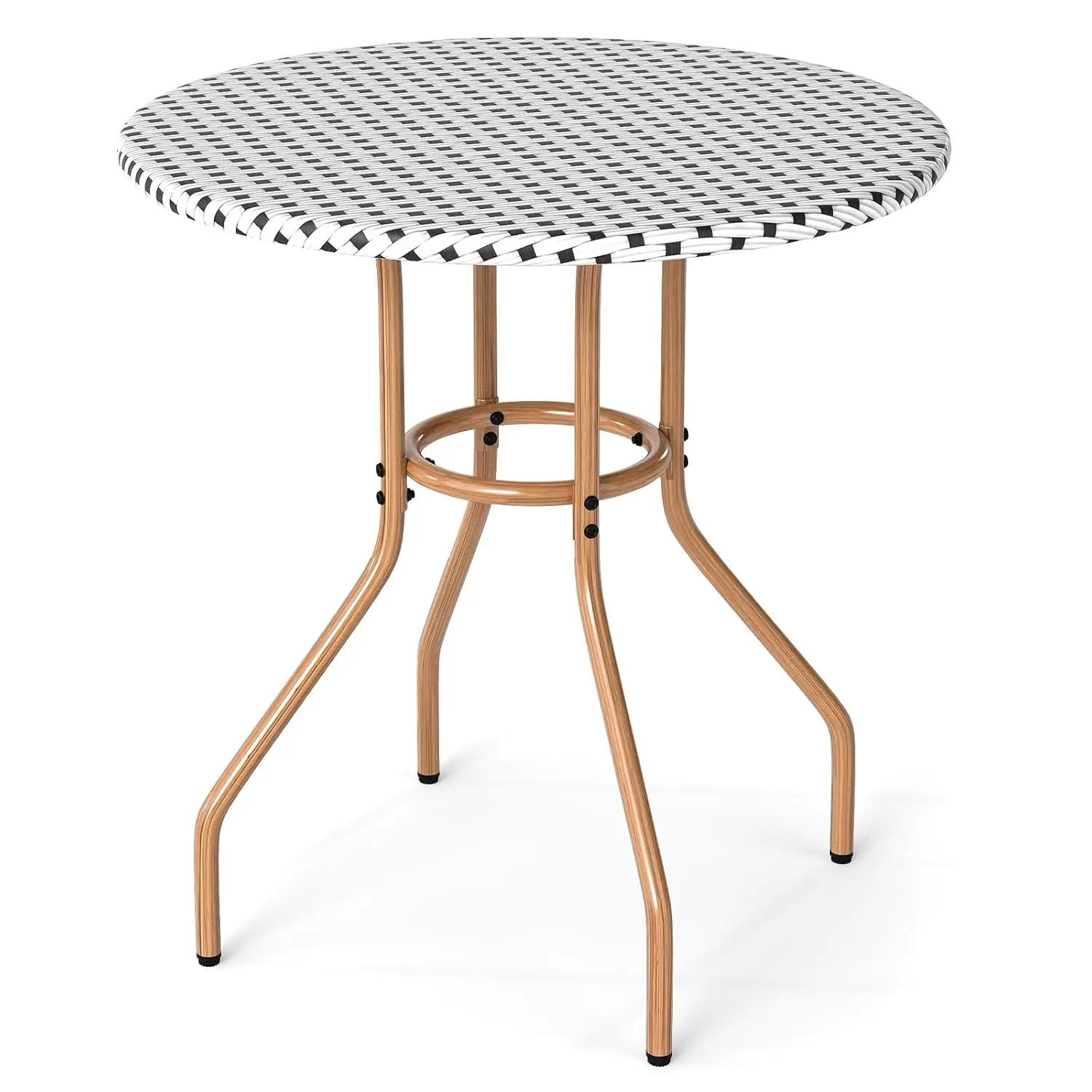 27.5" Outdoor Round Dining Table, Patio Small Heavy Duty Bistro Cafe Table with Metal Frame and Adjustable Foot, Customized
27.5" Outdoor Round Dining Table, Patio Small Heavy Duty Bistro Cafe Table with Metal Frame and Adjustable Foot, Customized