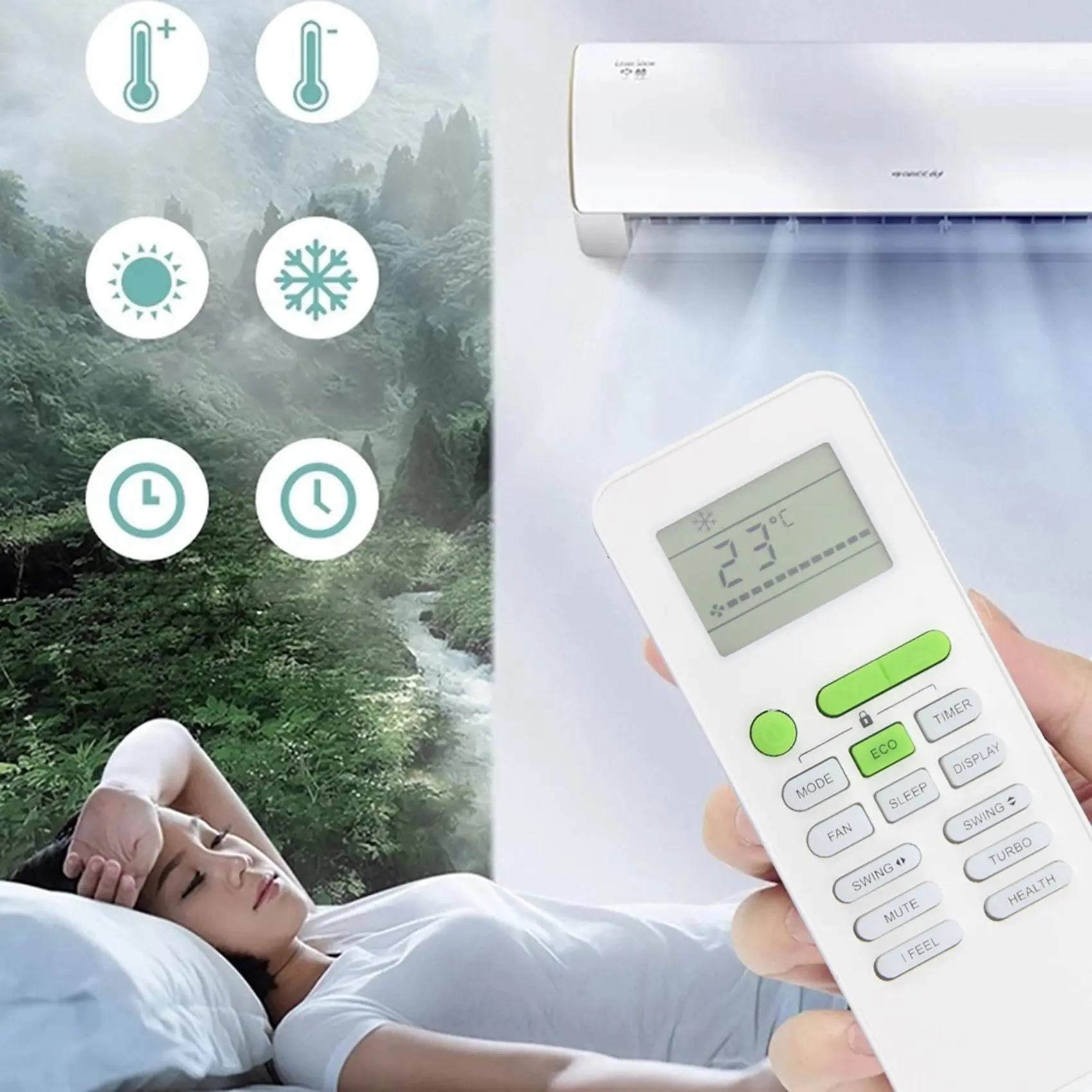 New-3X GYKQ-52 Remote Control For TCL Air Conditioner Home Heating And Cooling Function Replacement Remote Control
New-3X GYKQ-52 Remote Control For TCL Air Conditioner Home Heating And Cooling Function Replacement Remote Control