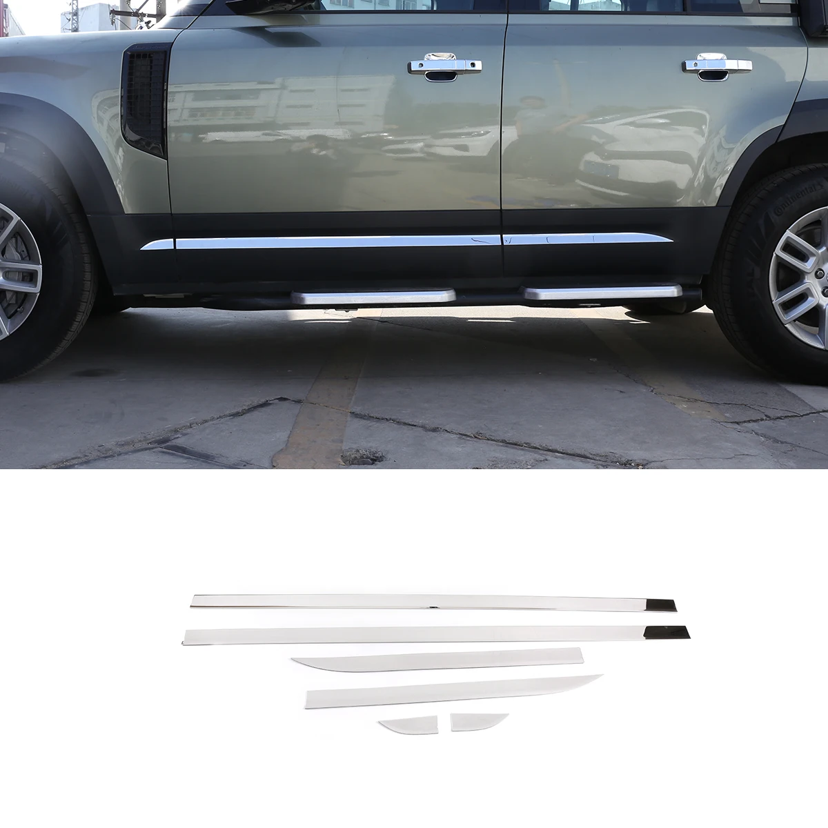 For Land Rover Defender 110 2020-22 stainless steel body sequins door anti-scratch trim strip exterior decoration accessories
For Land Rover Defender 110 2020-22 stainless steel body sequins door anti-scratch trim strip exterior decoration accessories