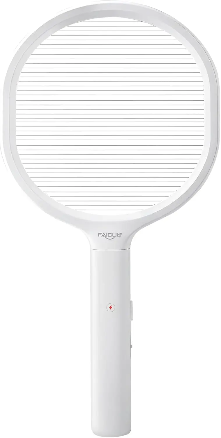 Electric Fly Swatter Racket for Wasps, Hornets, Large Bees, Moths - Indoor Outdoor Bug Zapper, Battery Powered, White
Electric Fly Swatter Racket for Wasps, Hornets, Large Bees, Moths - Indoor Outdoor Bug Zapper, Battery Powered, White
