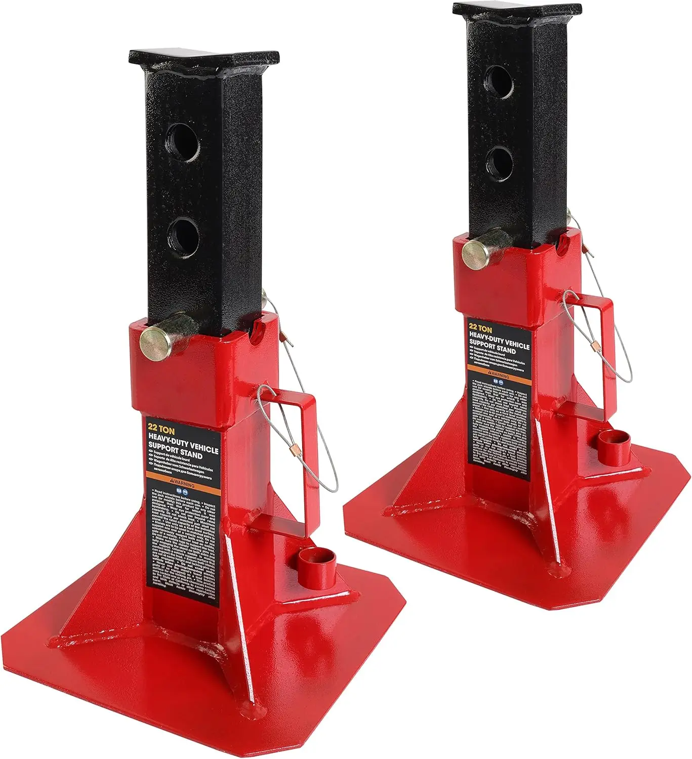22 Ton Heavy Duty Car Jack Stand Pair with Lock, 44,000 lb Capacity, Adjustable Height for Vehicles
22 Ton Heavy Duty Car Jack Stand Pair with Lock, 44,000 lb Capacity, Adjustable Height for Vehicles