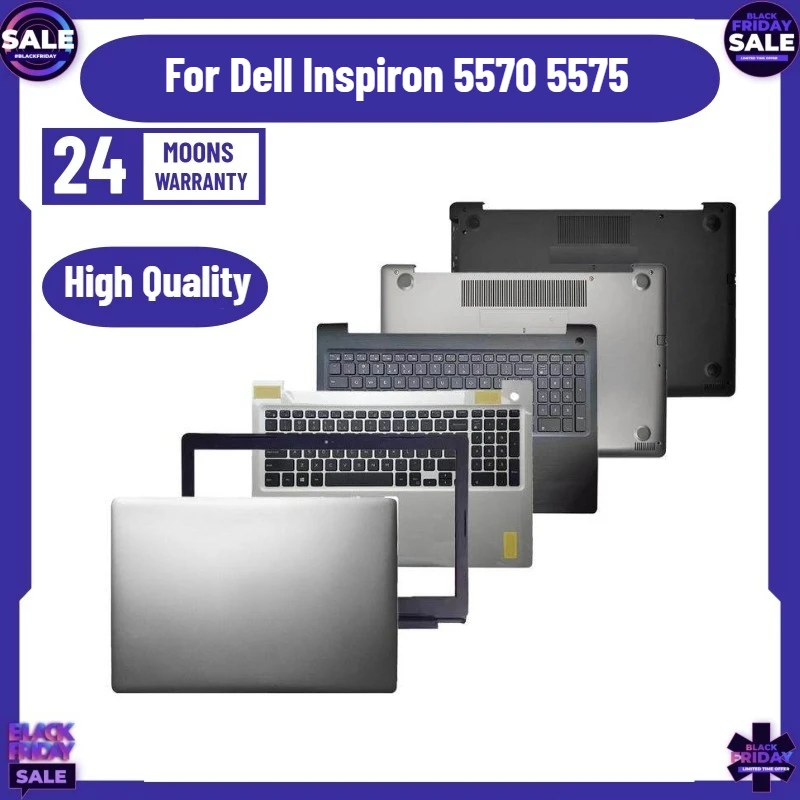 For Dell Inspiron 5570 5575 Laptop LCD Back Cover Front Bezel Upper Palmrest Bottom Base Case Keyboard Hinges silvery
For Dell Inspiron 5570 5575 Laptop LCD Back Cover Front Bezel Upper Palmrest Bottom Base Case Keyboard Hinges silvery