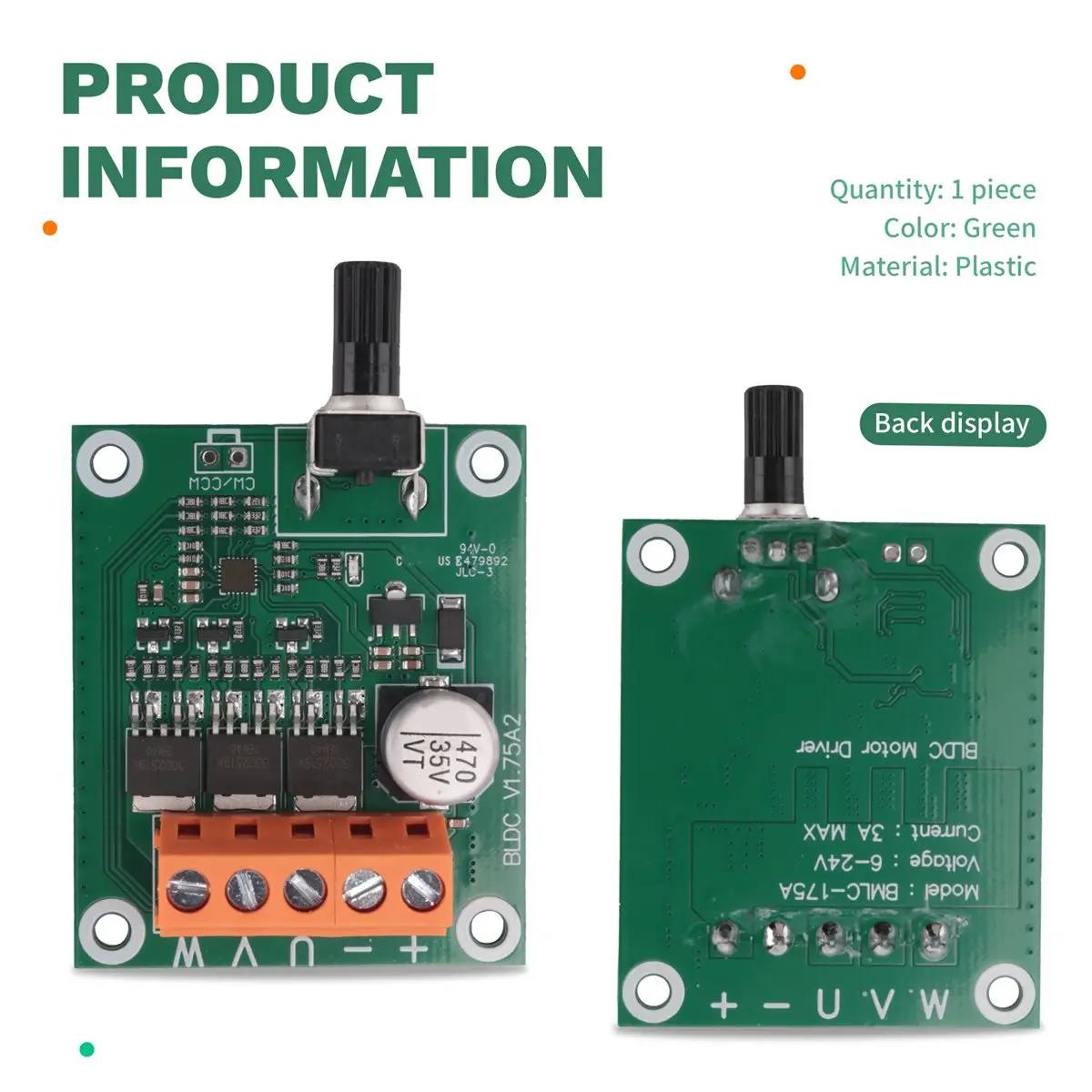 HGHO Brushless DC Motor Driver Controller Board 6V 12V 24V CD Drive Fan Motor Governor DIY Motor Controller Accessories
HGHO Brushless DC Motor Driver Controller Board 6V 12V 24V CD Drive Fan Motor Governor DIY Motor Controller Accessories