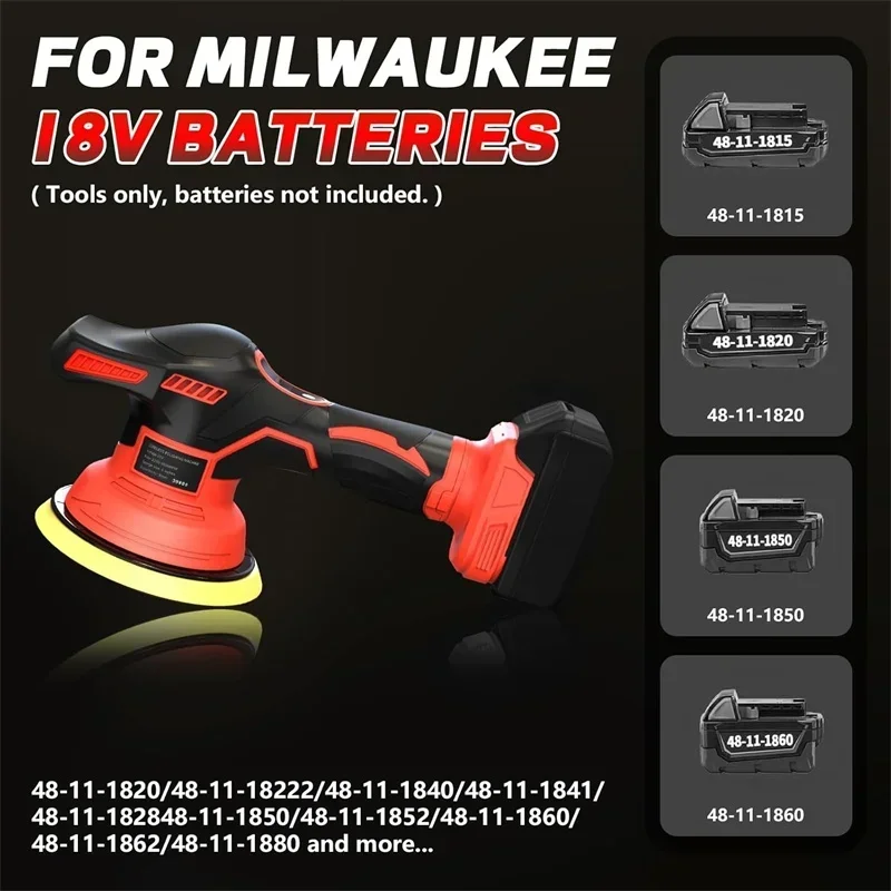 Car Polisher 8 Gears Adjustable Auto Cordless Electric Waxing Sanding Sealing Glaze Tool Fit Makita/Dewalt/Milwaukee 18V Battery 
Car Polisher 8 Gears Adjustable Auto Cordless Electric Waxing Sanding Sealing Glaze Tool Fit Makita/Dewalt/Milwaukee 18V Battery