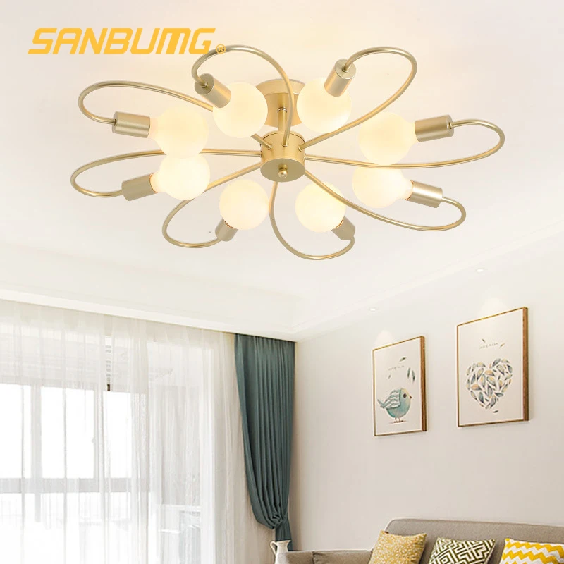 Northern Europe Bedroom Ceiling Light Modern Minimalist Iron Lighting Dining Room Living Room Study Children's Room LED Light
Northern Europe Bedroom Ceiling Light Modern Minimalist Iron Lighting Dining Room Living Room Study Children's Room LED Light