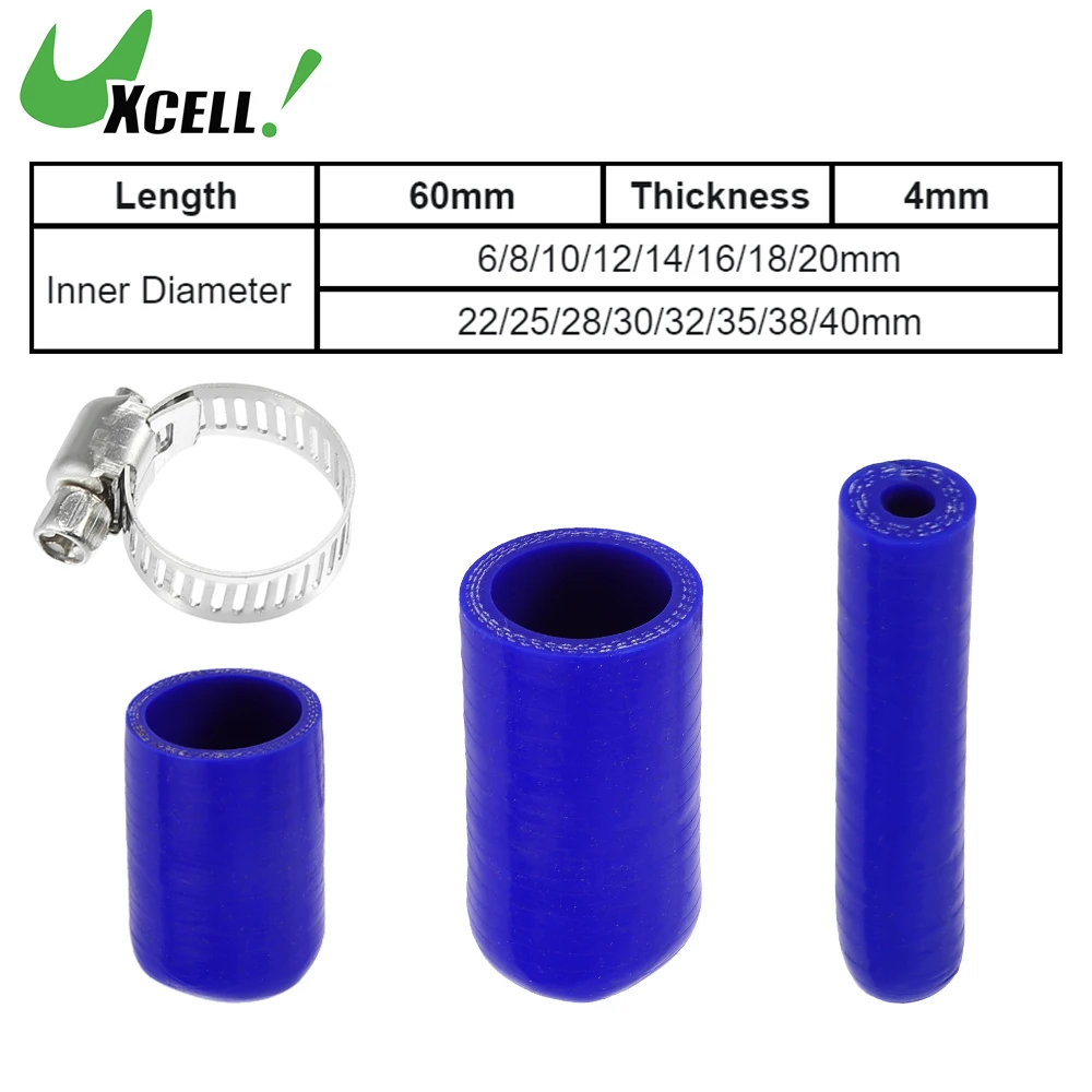 UXCELL 1 Set 60mm Length 6/8/10/12/14/16/18/20/22/25/28/30/32/35/38/40mm ID Blue Car Silicone Rubber Hose End Cap with Clamp
UXCELL 1 Set 60mm Length 6/8/10/12/14/16/18/20/22/25/28/30/32/35/38/40mm ID Blue Car Silicone Rubber Hose End Cap with Clamp