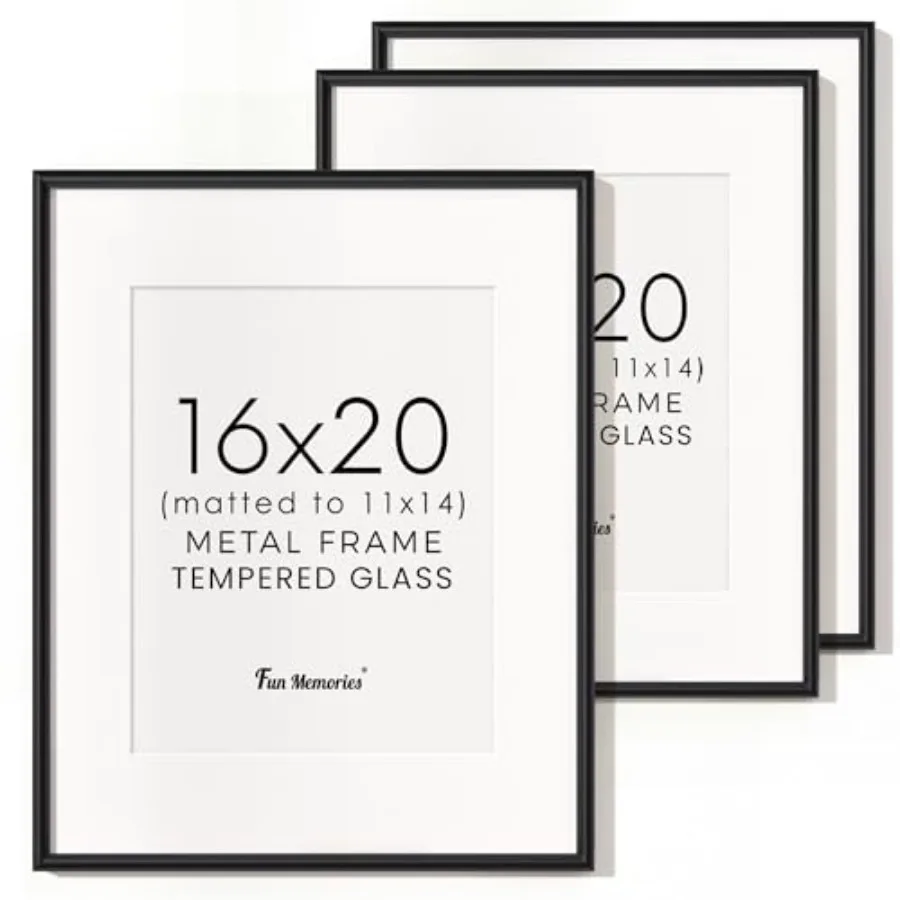 16x20 Aluminum Picture Frame, 16"x20" Frame for Wall with Real Glass, 16 x 20 Metal Frame, 16x20 Picture frame Matted to 11x14,
16x20 Aluminum Picture Frame, 16"x20" Frame for Wall with Real Glass, 16 x 20 Metal Frame, 16x20 Picture frame Matted to 11x14,