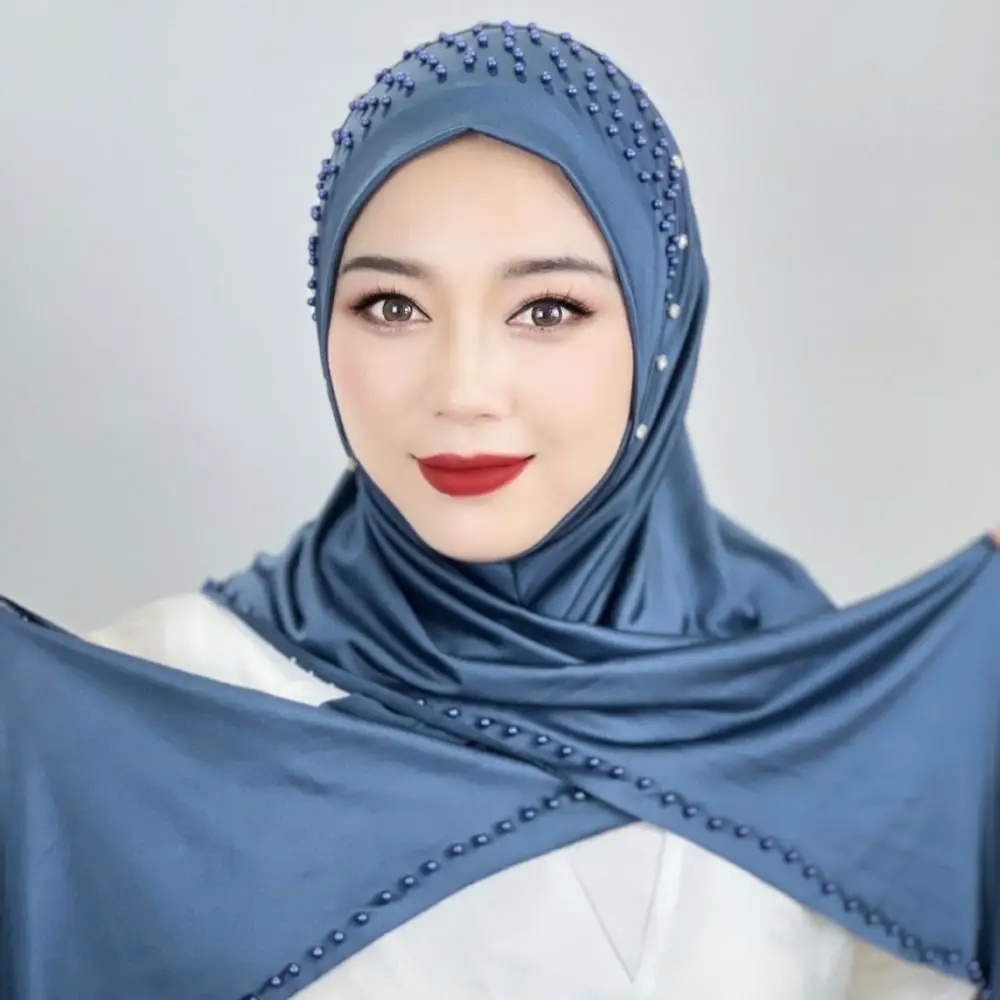 Simple Beaded Muslim Hijab Full Cover Solid Color Arabic Hijab Hats Head Wraps Soft Turban Cap Woman
Simple Beaded Muslim Hijab Full Cover Solid Color Arabic Hijab Hats Head Wraps Soft Turban Cap Woman