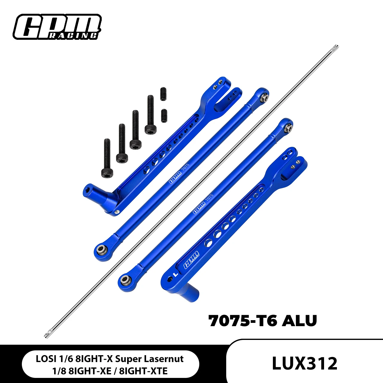 GPM 7075 Alu задний антиповоротный стержень и стабилизатор для LOSI 1/6 8IGHT-X Lasernut
GPM 7075 Alu задний антиповоротный стержень и стабилизатор для LOSI 1/6 8IGHT-X Lasernut