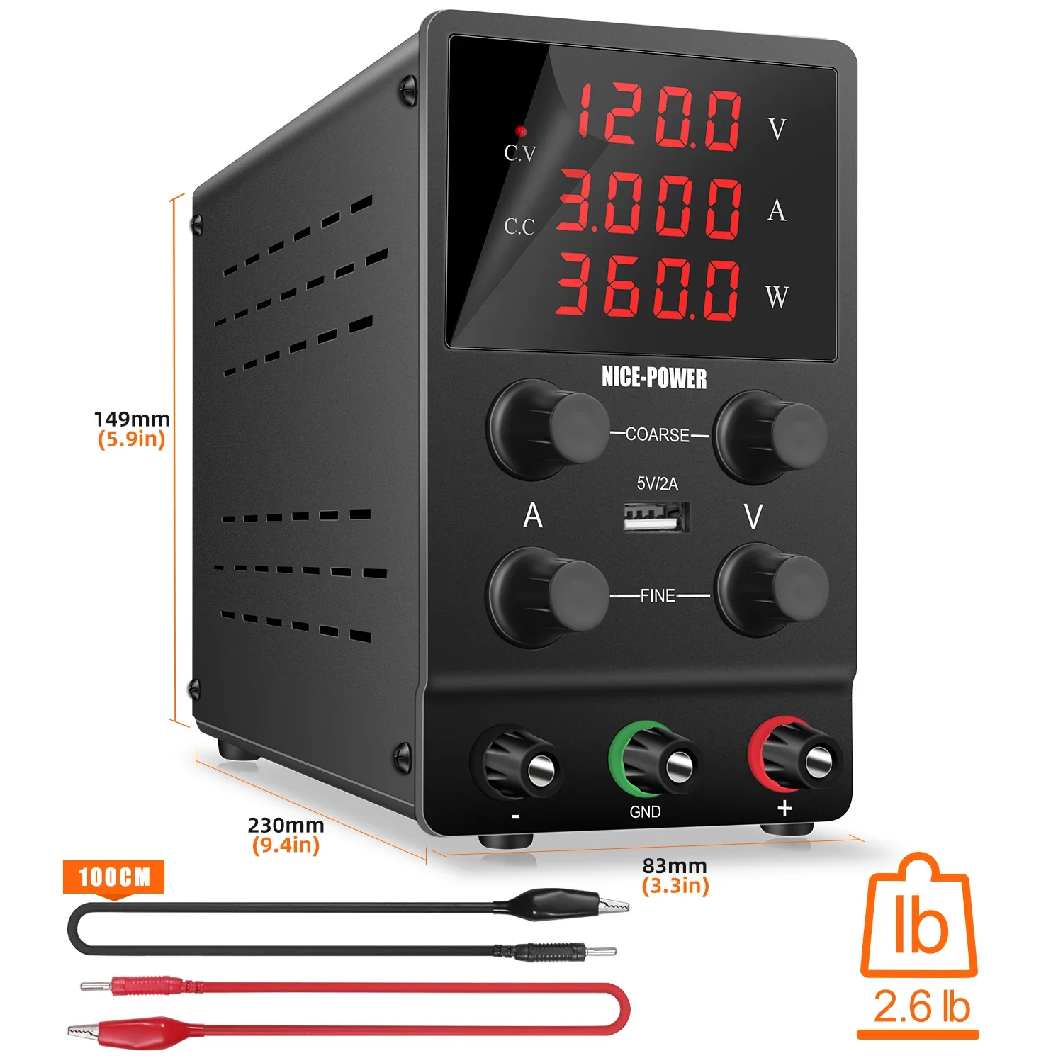 SPS1203 120V 3A DC Regulated Power Source LED Display Digital Adjustable Bench Power Supply
SPS1203 120V 3A DC Regulated Power Source LED Display Digital Adjustable Bench Power Supply