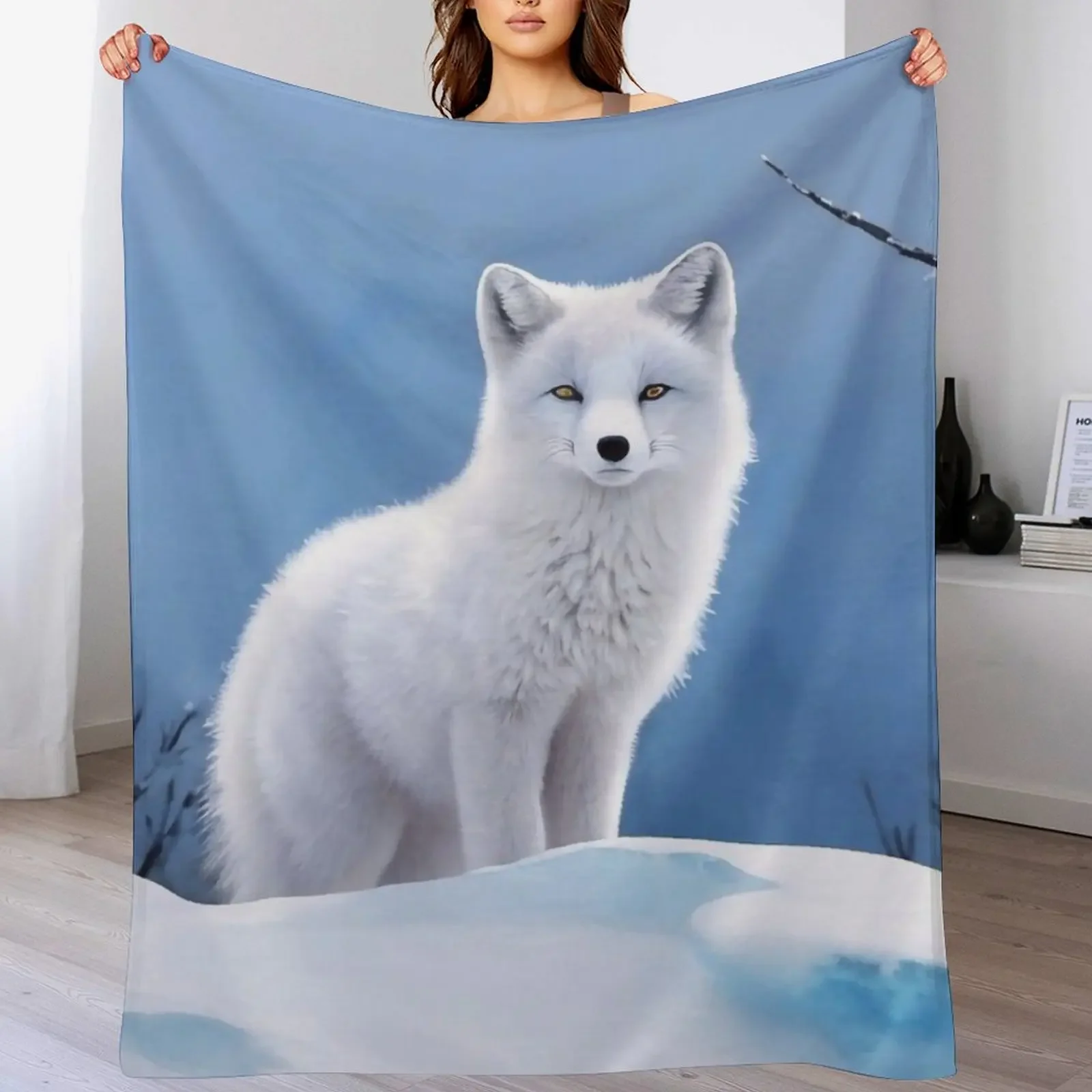 Arctic fox Throw Blanket All Season Lightweight Soft Blanket for Bed
Arctic fox Throw Blanket All Season Lightweight Soft Blanket for Bed