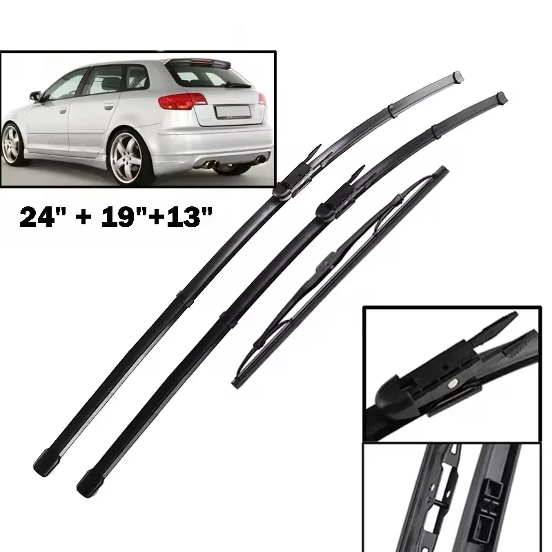 Wiper Front & Rear Wiper Blades Set For Audi A3 8P 2005 - 2012 Windshield Windscreen Window Rain Brushes 24"+19"+13"
Wiper Front & Rear Wiper Blades Set For Audi A3 8P 2005 - 2012 Windshield Windscreen Window Rain Brushes 24"+19"+13"