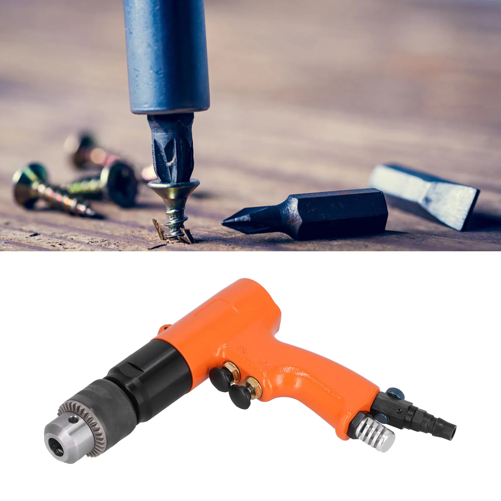 Air Drill 13mm Pneumatic 1/2in CW CCW Rotation Hole Drilling Tool Kit Set KV‑5113A Pneumatic Drill Set Pneumatic Drilling Tool
Air Drill 13mm Pneumatic 1/2in CW CCW Rotation Hole Drilling Tool Kit Set KV‑5113A Pneumatic Drill Set Pneumatic Drilling Tool