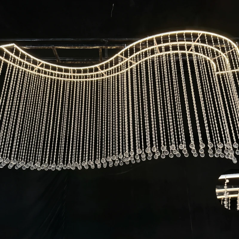 Crystal Bead Curtain Hanging Led Strings Pieces for Wedding Props Hotel Banquet Hall Chapel Stage Ceiling Background Setup
Crystal Bead Curtain Hanging Led Strings Pieces for Wedding Props Hotel Banquet Hall Chapel Stage Ceiling Background Setup