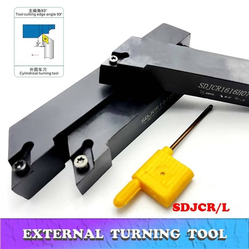 1PC SDJCR1010 SDJCR1212 SDJCR1616 SDJCR2020 External Turning Tool SDJCR SDJCL Lathe Tool Turning Holder CNC Cutter Bar
1PC SDJCR1010 SDJCR1212 SDJCR1616 SDJCR2020 External Turning Tool SDJCR SDJCL Lathe Tool Turning Holder CNC Cutter Bar
